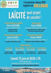 Colloque sur la laïcité le 25 juin à Sète !